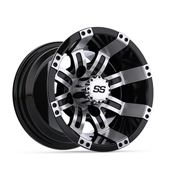 BuggiesUnlimited.com; GTW Tempest Machined & Black Wheel - 10 Inch
