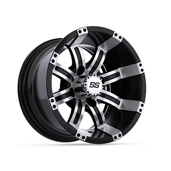 BuggiesUnlimited.com; GTW Tempest Machined and Black Wheel - 12 Inch