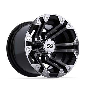 BuggiesUnlimited.com; GTW Specter Machined & Black Wheel - 10 Inch