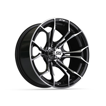 BuggiesUnlimited.com; GTW Spyder Gloss Black and Machined Wheel - 15 Inch